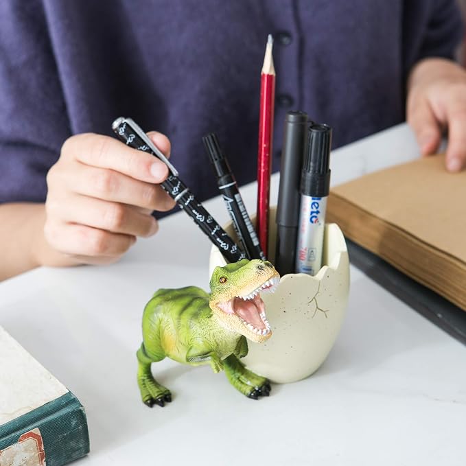 Dinosaur Pen Holder for Desk, Pencil Holder, Cute Fashion Desk Organizers and Accessories, Office Supplies Idea Gift for Women and Kids