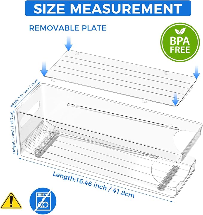 2 Pack Rolling Soda Can Dispenser for Refrigerator Soda Can Organizer for Beer Soda Refrigerator Pop Can Organizer for Fridge 12 Standard Size 11.15oz, 12oz, 330ML, 355ML Cans Holder Storage