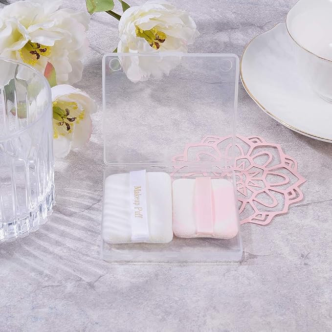 BENECREAT 18 Pack Rectangle Clear Plastic Bead Storage Containers Box Drawer Organizers with Lid for Beads Cards and Other Craft Accessories - 3.3x3x0.47 Inches