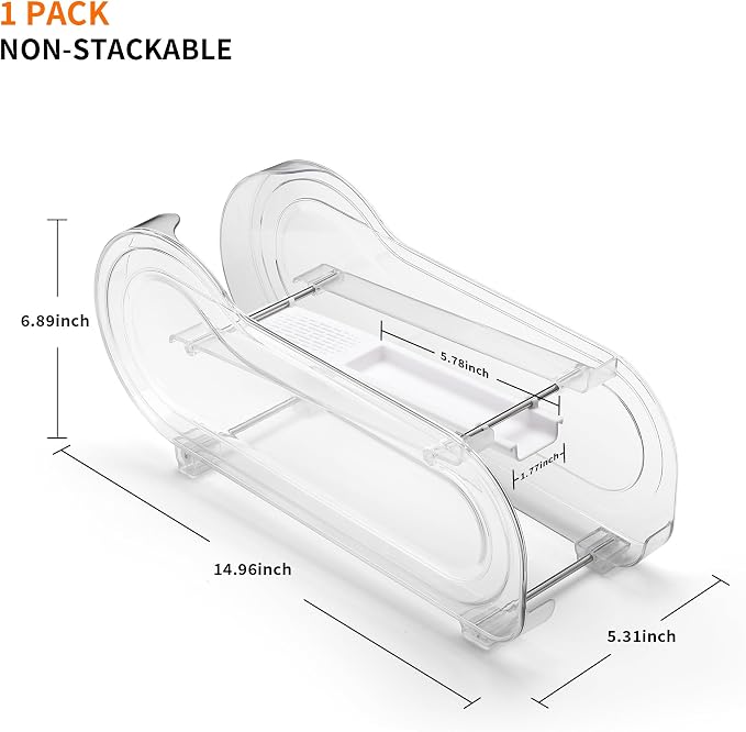 Soda Can Organizer for Refrigerator, Drink Organizer for Fridge, Automatic Rolling Can Dispenser Holder, Organize 10 Pcs Standard 11.15oz or 12oz Short Cans (1 Pack)