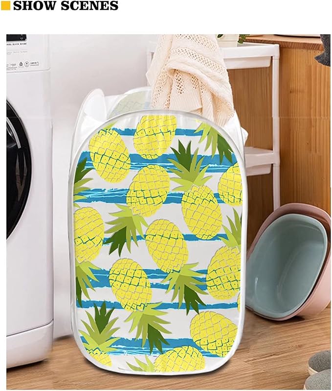AFPANQZ Boho Flower Butterfly Popup Laundry Hampers with Mesh Pocket Collapsible for Storage and Easy to Open Folding Pop Up Clothes Hampers 85L,14.5x14.5x24.5 inches