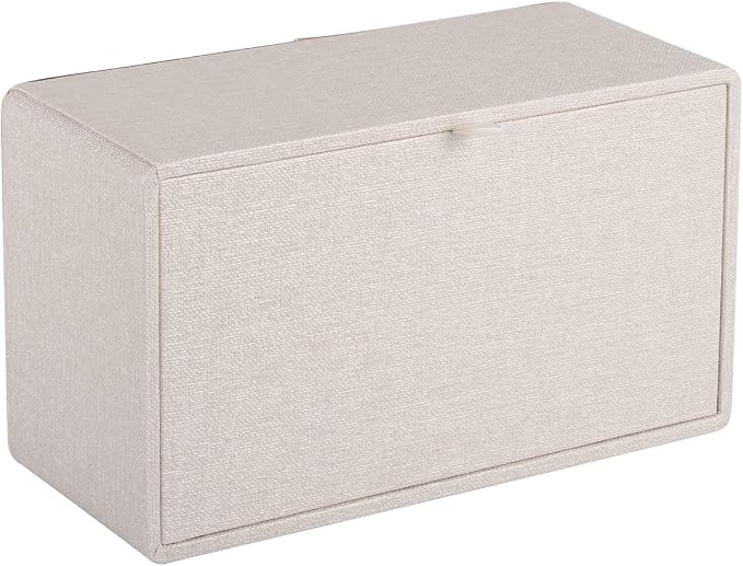 Tissue Box Cover Rectangle Tissue Box Holder PU Leather Facial Organizer with Magnetic Bottom,Decorative Napkin Caddy for Vanity Dresser Night Stand Table Countertop Home Office Car,Beige