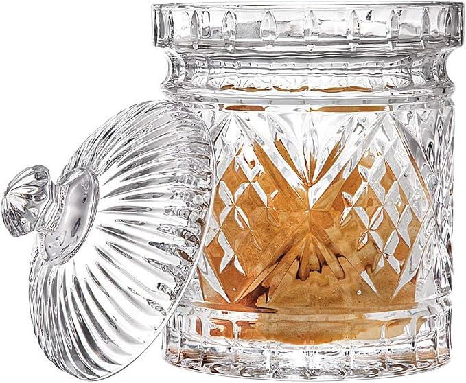 Godinger Canister Set, Crystal Glass Canisters Food Storage Candy Jars - Dublin Collection, Set of 3