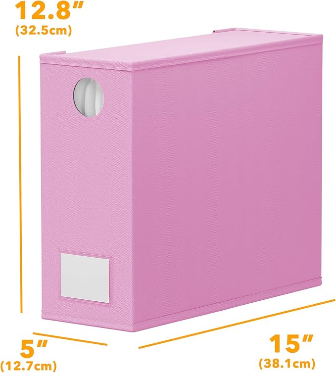 SpaceAid 3 Pack Bed Sheet Organizers and Storage, Foldable Sheet Organizer for Linen Closet, Set Folder Keeper with Window XL (Queen & King Size) Bedding Container (Pink, 3 Pack)