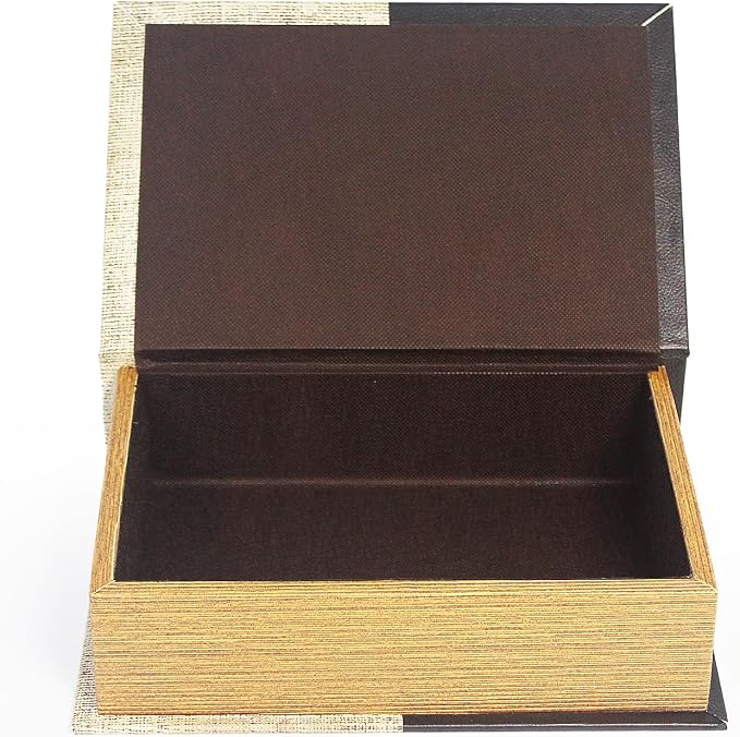 Decorative Book Boxes, Faux Wood cover Storage for Hidden Jewelry, Money, and Cash (Jack London)