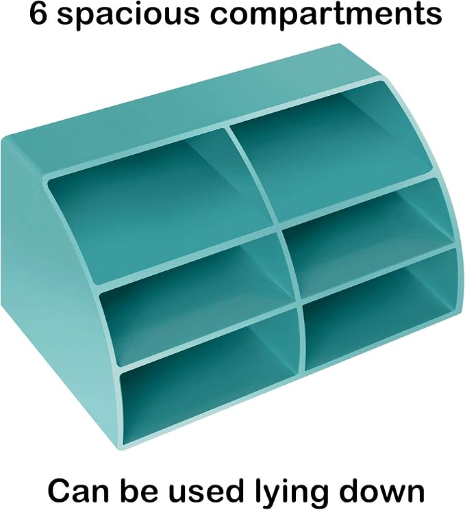 Acrimet Desktop Organizer - Easy Organizer Caddy Holder for Office, Home and School use (Plastic) (Solid Green Color) | 960.6 Tilt Design, Scrunch Holder & Stationery Accessories