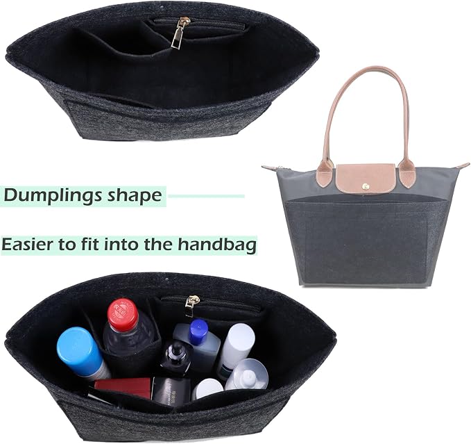 Lckaey Purse Organizer Insert for Pliage Neo(Large) Handbags Insert Organizer1012grey-L