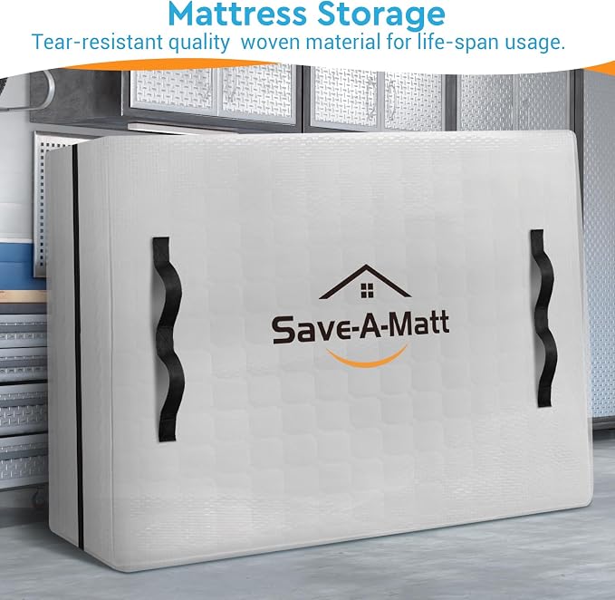 2 Packs Queen Size Clear Mattress Encasement, Tear-Resistant Mattress Protector - Extra Thick Waterproof Moving Bag, 200LB Capacity with Heavy-Duty Zippers & Padded Handles