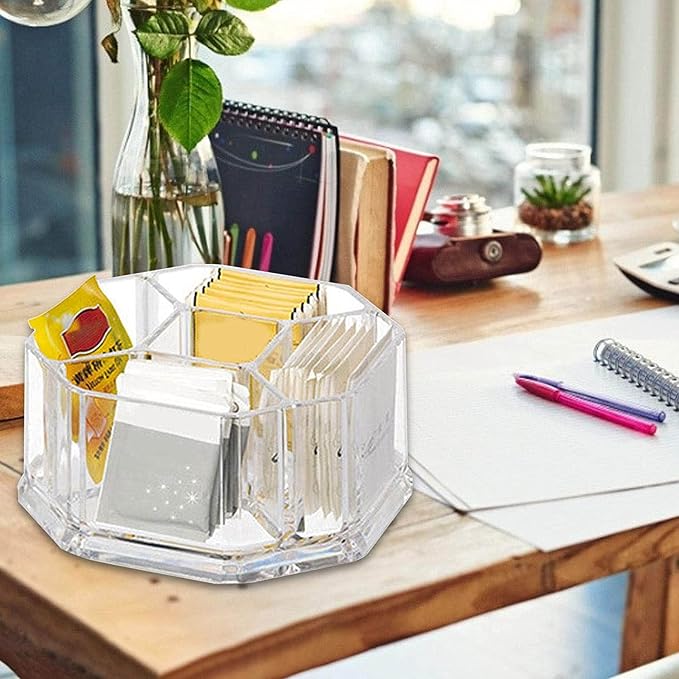 Acrylic Tea Bags Holder Coffee Sugar Bag Case Guest Room Organizer Storage Boxes-5 Department for Kitchen,Home YTBH-002