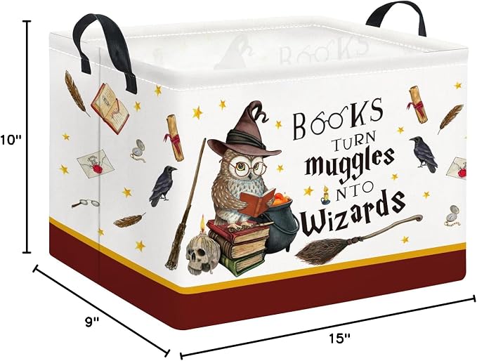Rectangular Baby Kids Storage Basket Boys for Home Kitchen Girls Cute Toy Storage Bin Organizer Shelf Book Room Decor(Magic)