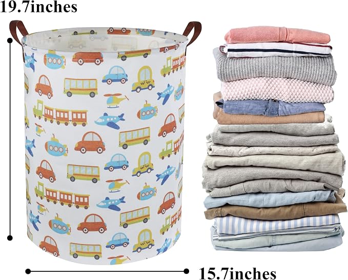 Kids Laundry Basket Kids Hamper Car Toy Storage Bin for Boys Room Decor Nursery Hamper Gift Baskets for Bedroom Bathroom(Car)