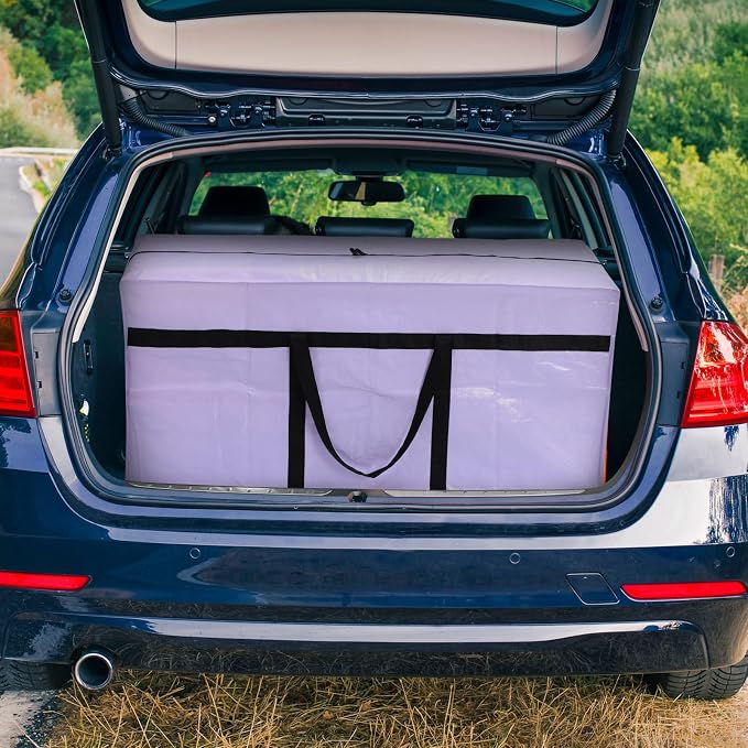 4 Pcs 66 Gallon Extra Large Moving Bags Heavy Duty Storage Bag with Strong Zipper Handle Foldable XXL Jumbo Storage Tote Packing Moving Box for College Dorm Travel Cloth Duffle (Jelly Purple)