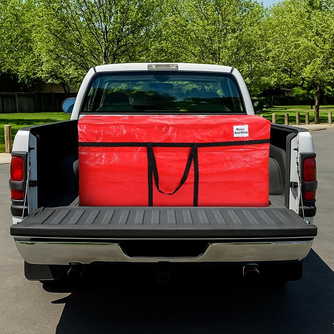Windyun 4 Pack 57 Gallon Extra Large Moving Bags XXL Heavy Duty Storage Bag with Strong Zipper Handle Jumbo Big Tote Box Foldable for College Dorm Travel Clothes Duffle Blanket Pillow(Red)