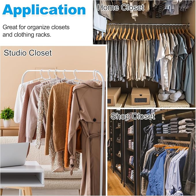 PATIKIL Clothes Dividers for Hanging Clothes, 40 Pack 8 Sizes Round Pre-written Clothing Rack Dividers Size Mark Label Sorting Separator for Closet, Orange