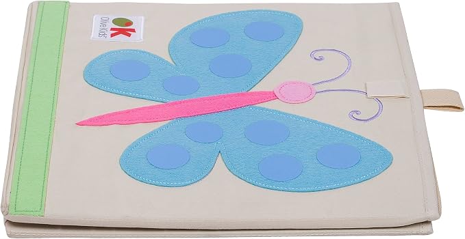 Wildkin Kids 13" Storage Cube – Durable Organizer for Toys, Books, & Art Supplies - Butterflies