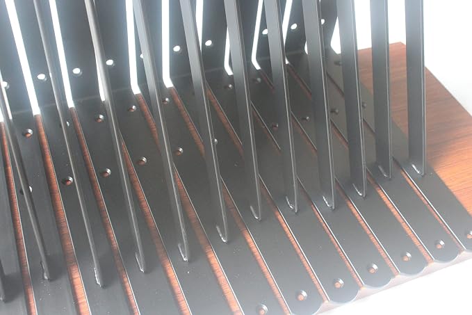 30 Pack L18 x H 12" Black Heavy Duty Shelf Brackets with Screws Metal Shelf Brackets Shelf Support Angle Brackets for Shelves L Brackets Heavy Duty Floating Shelf