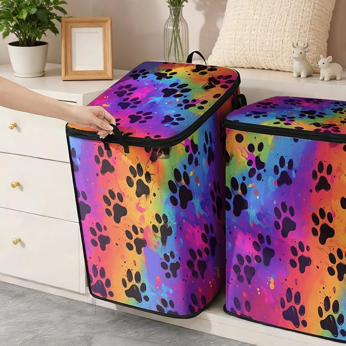 2pcs blanket storage bag for under bed,closet organizers 95L | quilt duvet sweater sheet bedding pillow clothes storage for closet,dorm moving essentials containers with portable handles