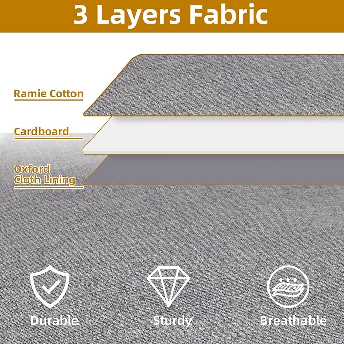 Underbed Storage Organizers, 31.5 x 15.7 x 5.9 Inch Container Bags with Lids, Storage Boxes With Handles for Blanket, Pillows, Shoes, Grey, 3 Pack