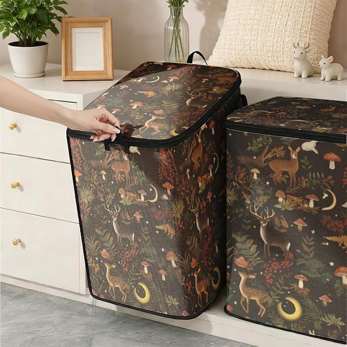 2pcs blanket storage bag for under bed,closet organizers 95L | clothing sweater sheet bedding comforter duvet quilt pillow toy storage bags with lids,dorm room essentials for containers