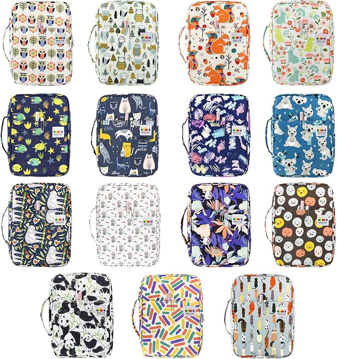 YOUSHARES Colored Pencil Case 166 Slots Pen Case Organizer with Handy Wrap & Zipper, Multilayer Holder for Prismacolor Colored Pencils & Gel Pen (Sports Cat)