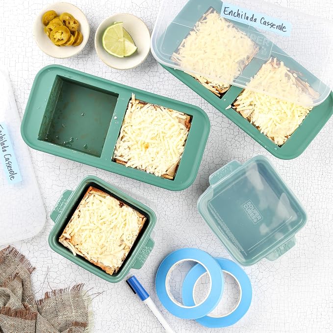 Souper Cubes 2 Cup Silicone Freezer Mold, Kale, 1-Pack | 100% Platinum-Cured Silicone Freezer Cube, Oven and Microwave Safe, Perfect for Freezing Lasagna, Casseroles and More