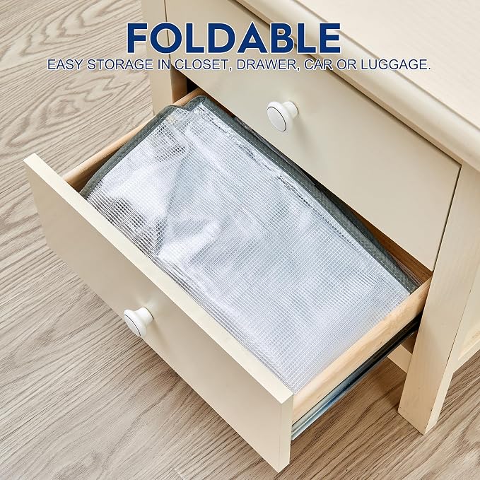 MKOKYD 80L Clear Large Storage Bag, Clothes Storage Containers for Organizing Closet, Bedroom, Underbed, Comforters, Clothing, Blankets, Pillow, Foldable Organizer with Sturdy Handle and Zippers (6)