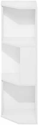 Furinno ECON Corner Shelf, 3-Tier Corner Book Shelf, Standing Storage Shelves, Cube Display Rack, Bookshelf, for Organiz