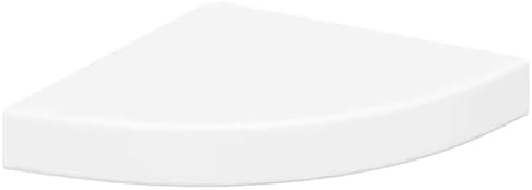 vidaXL 2 Pcs Modern Style Wall Corner Shelves, Floating Corner Shelf, Display Shelf, White MDF