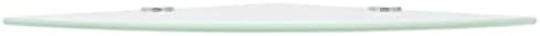 vidaXL Corner Shelf with Chrome Supports Glass White 9.8" x9.8