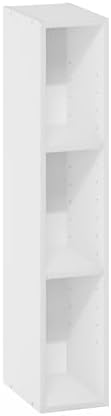 Furinno Fulda Book Shelf, 3-Tier Narrow Bookshelf, Bookcase with 6-in Width Storage Shelf, 9.3 x 5.9 x 31.5, for Living 