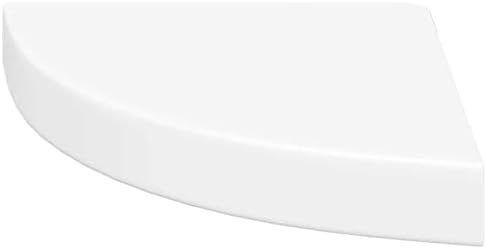 vidaXL Floating Corner Shelf White 9.8"x9.8"x1.5" MDF