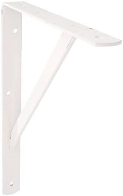 Amig - Wall Shelving Pin | Metal Square for Shelves | Angle for Shelves | Shelf Bracket | Steel | White | Dimensions:15,