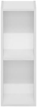 Furinno Fulda Book Shelf, 2-Tier Narrow Bookshelf, Bookcase with 8-in Width Storage Shelf, 9.3 x 7.9 x 21.2, for Living 