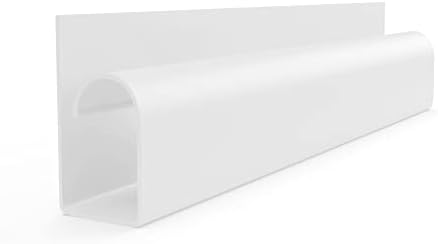 Electriduct Large Hook Channel Cable Raceway Desk Cord and Wire Organizer - 59 Inch (Case of 20) - White