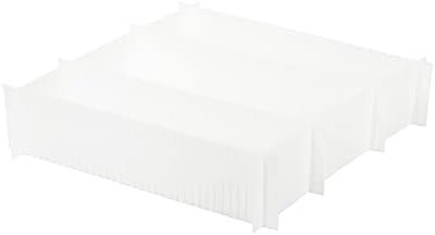 Compactor Set of 6 Dividers, for Underwear and Accessories, Adjustable Length, Polypropylene, White, 44 x 10 cm, RAN5191