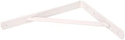 Amig - Wall Shelving Pin | Metal Square for Shelves | Angle for Shelves | Shelf Bracket | Steel | White | Dimensions:15,