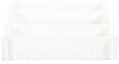 Compactor Set of 6 Dividers, for Underwear and Accessories, Adjustable Length, Polypropylene, White, 44 x 10 cm, RAN5191