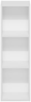 Furinno Fulda Book Shelf, 3-Tier Narrow Bookshelf, Bookcase with 10-in Width Storage Shelf, 9.3 x 9.8 x 31.5, for Living