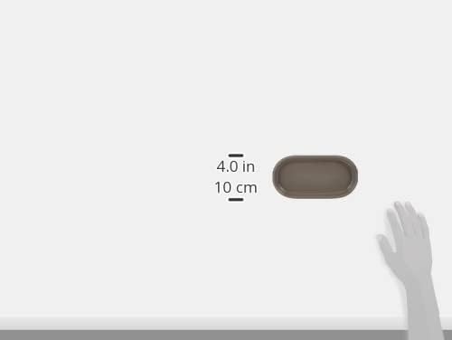 blomus SONO Modern Bathroom Countertop Oval Tray Organizer - Ceramic Soft Touch - Satellite (Taupe)
