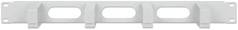 INTELLINET 19 Inch Cable Management Panel, 1U, 4 Short Plastic Rings, Grey