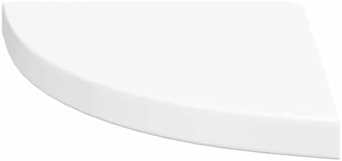 vidaXL Floating Corner Shelf High Gloss White 13.8"x13.8"x1.5" MDF