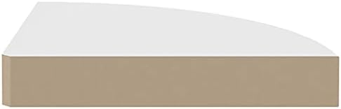 vidaXL Floating Corner Shelves 2 pcs White 9.8"x9.8"x1.5" MDF