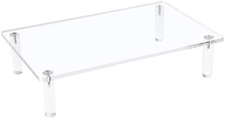 Sumerflos Clear Acrylic Monitor Laptop Stand, Sturdy and Save Space Computer Laptop Monitor Riser Stand for Home Office 