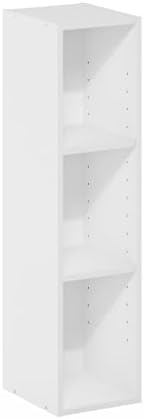 3-Tier Narrow Bookshelf, 8-Inch Width Bookcase, Book Shelf with Storage Shelf, 9.3 x 7.9 x 31.5, for Living Room, Home O