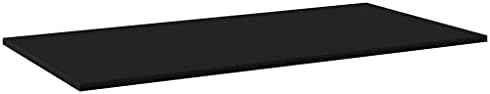 4 pcs Bookshelf Boards Chipboard Replacement Panels Storage Units Organizer Display Shelves, Black 39.4"x19.7"x0.6"