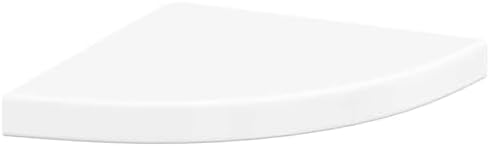 vidaXL Floating Corner Shelves 2 pcs High Gloss White 13.8"x13.8"x1.5" MDF