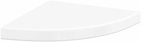 vidaXL Floating Corner Shelf High Gloss White 13.8"x13.8"x1.5" MDF