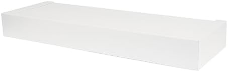 HIGH & MIGHTY 515601 Modern 18" Floating Shelf Holds up to 15lbs, Easy Tool-Free Dry Wall Installation, Flat, Retail Pac