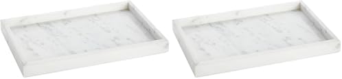 Juvale Large Marble Vanity Tray - Jewelry & Cosmetic Organizer with Drawer Organizer - Bathroom Display with Soap Tray -