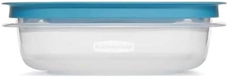 Rubber maid 1.25 Cup Flex & Seal Leak Proof Lids Food Storage Container Set, Teal, Clear Meal Prep Flex Containers, 4 Pi